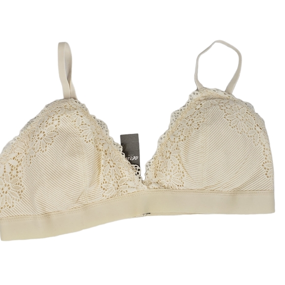 Aerie Lace Padded Bralette Cream Size Large NEW - Picture 9 of 9